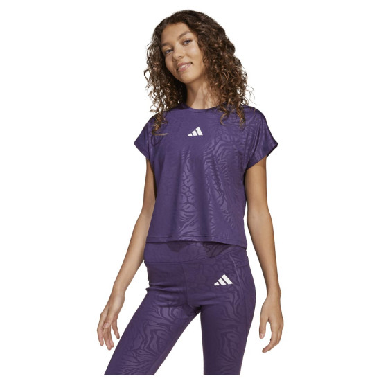 Adidas Παιδική κοντομάνικη μπλούζα All Sports Animal Print Crop Tee